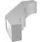 Ekena Millwork 5 1/2-in. W x 18-in. D x 26-in. H Balboa Architectural Grade PVC Knee Brace BRCP055X18X26BOA - alternate 3